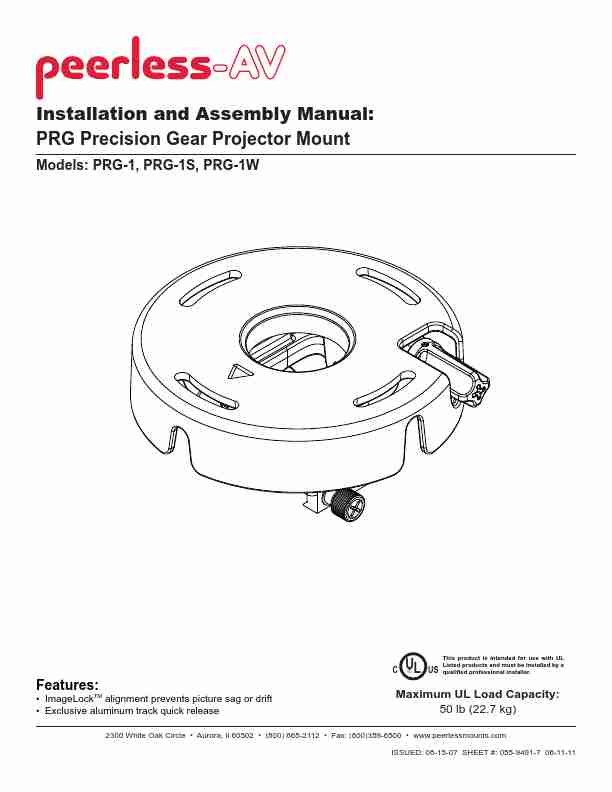 Peerless Industries Projector Accessories PRG-1-page_pdf